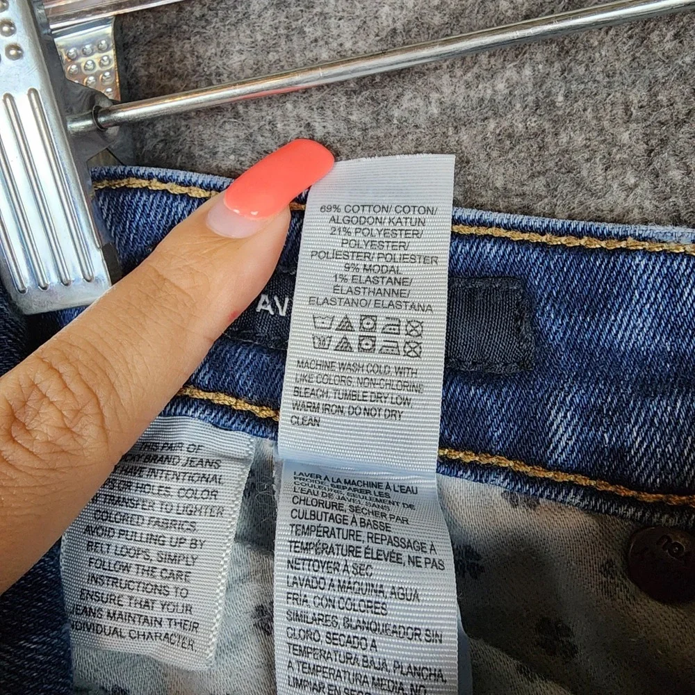 Lucky Brand Jeans Womens 00/24 Ava Crop Blue Mid Rise Stretch Denim EUC